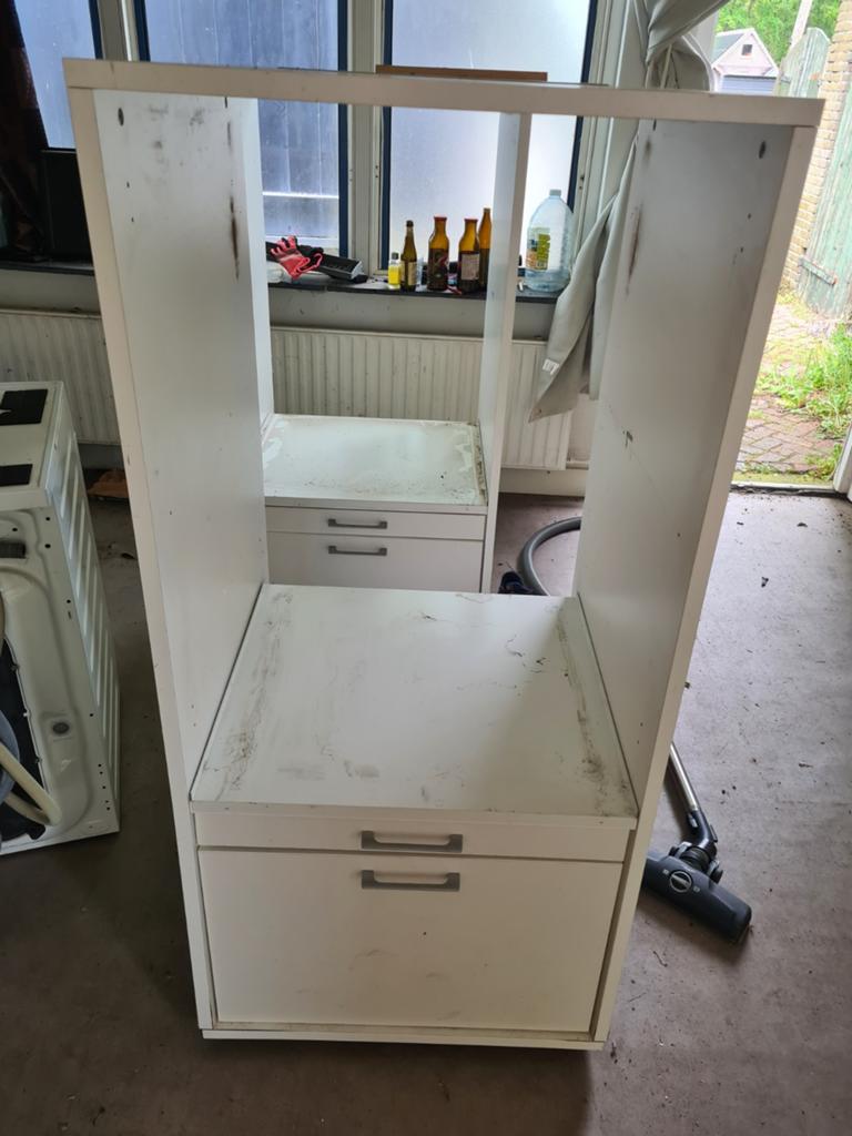 2 stuks witte kasten met lades (145x67cm), Ophalen of Verzenden