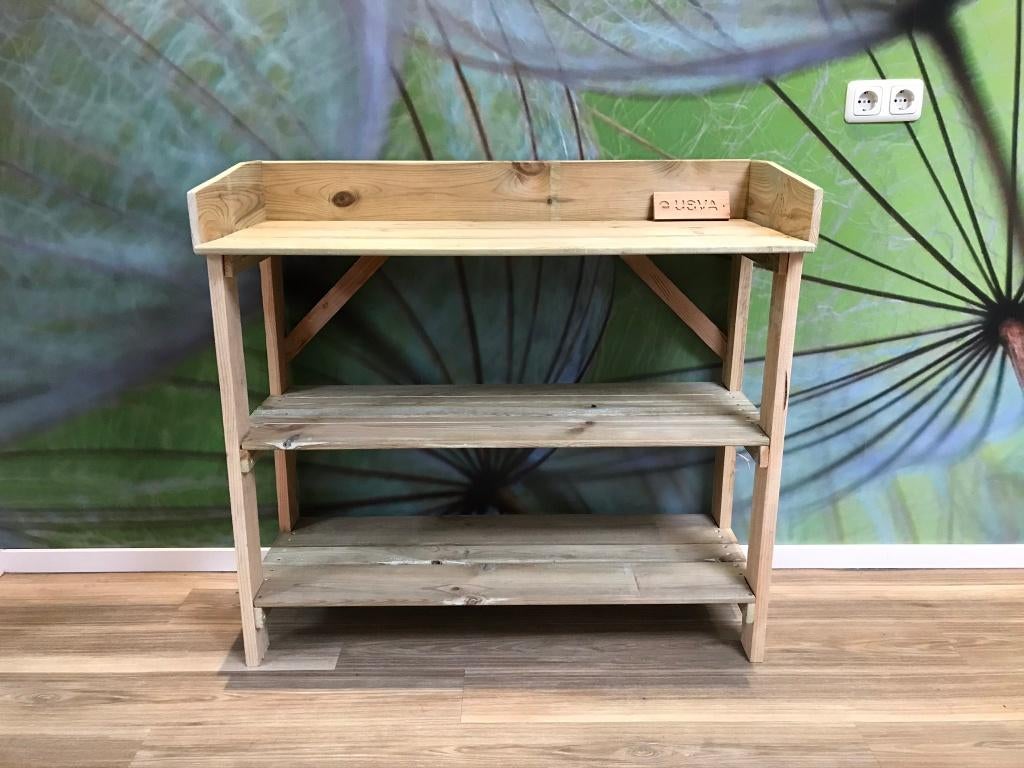 Oppottafels 70 en 100 cm breed uit geïmpregneerd tuinhout., Tuin en Terras, Bloembakken en Plantenbakken, Nieuw, Hout, 60 cm of meer
