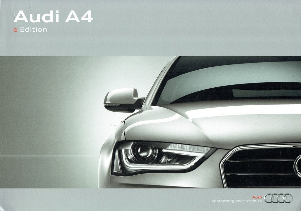 Folder Audi A4 e Edition (2013), Boeken, Auto's | Folders en Tijdschriften, Gelezen, Audi, Verzenden