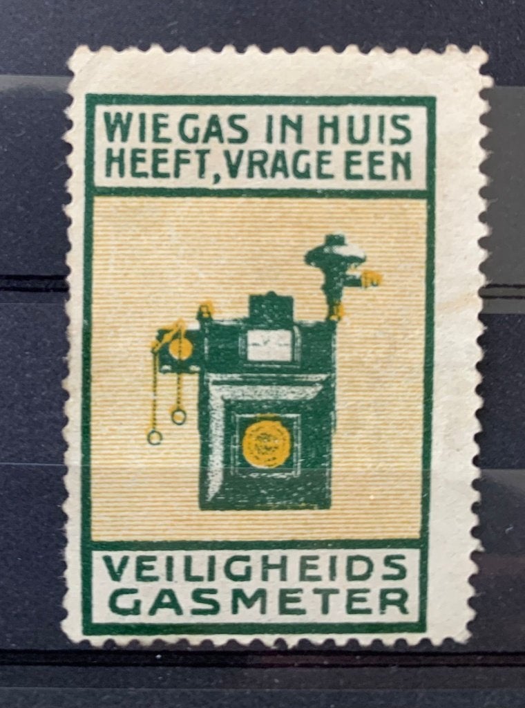Sluitzegel Gas veiligheids Gasmeter, Verzenden, T/m 1940, Gestempeld