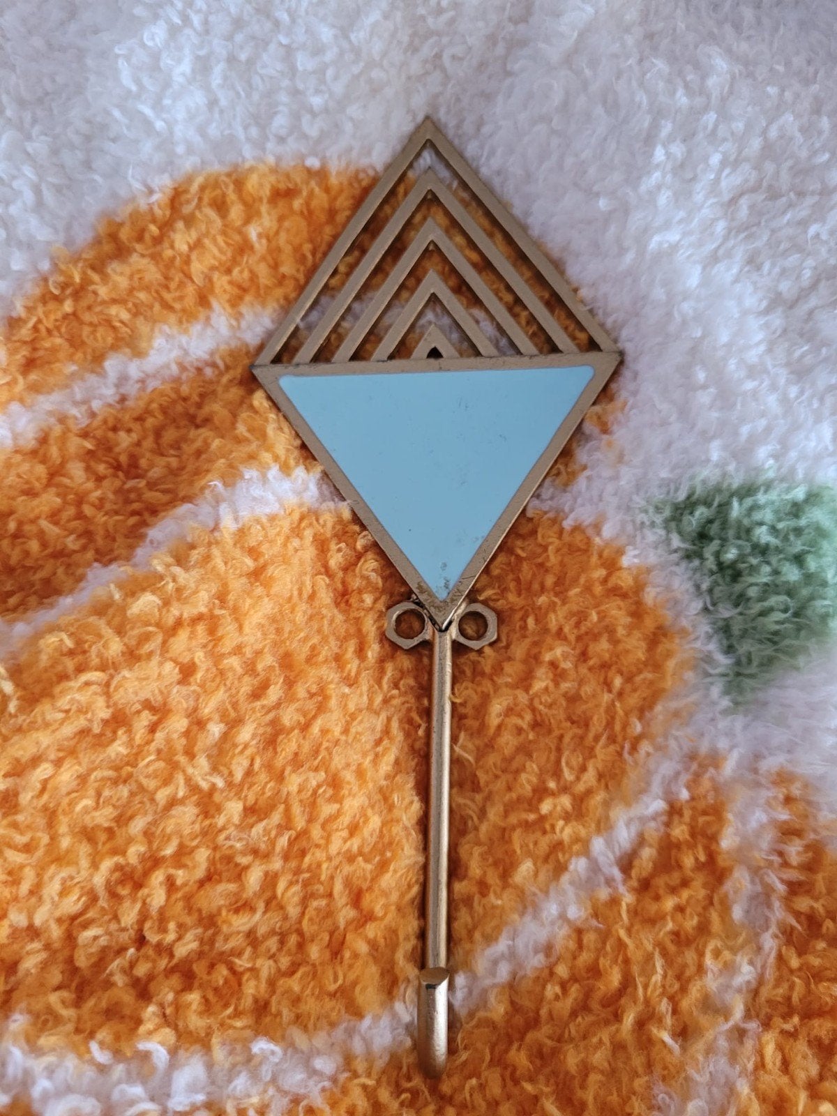 Vintage / Art Deco stijl wandhaak kledinghaak – Messing & Li, Ophalen of Verzenden, Gebruikt, Minder dan 100 cm
