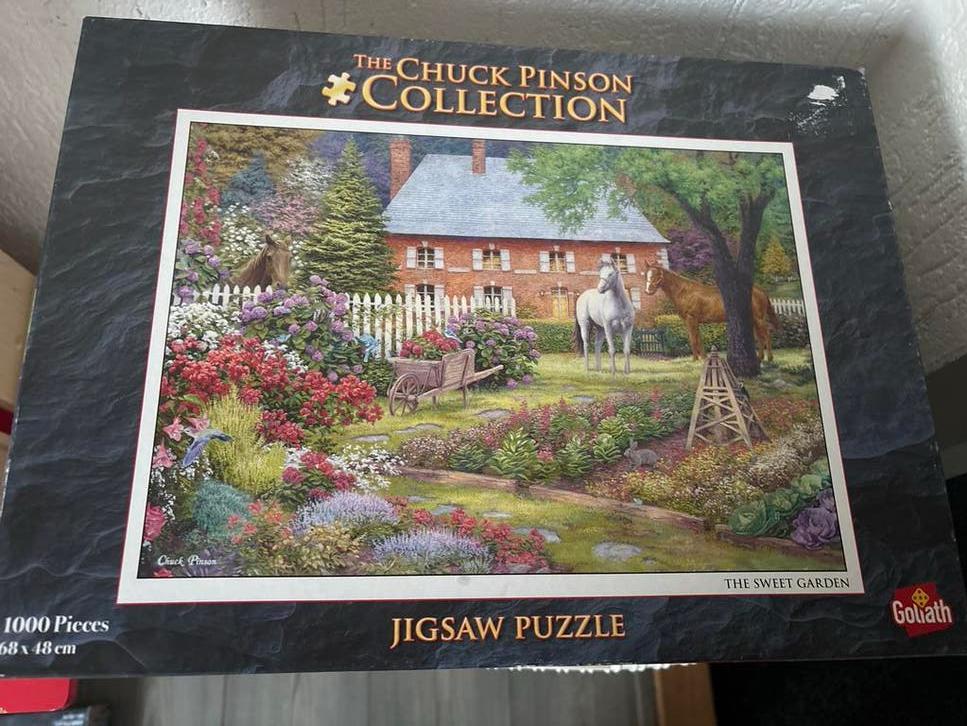 Chuck Pinson Collection Jigsaw Puzzle - The Sweet Garden, Ophalen, 500 t/m 1500 stukjes, Gebruikt, Legpuzzel