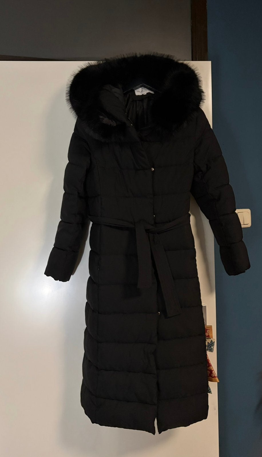 Winterjas, Ophalen, Zo goed als nieuw, Maat 36 (S), Zwart