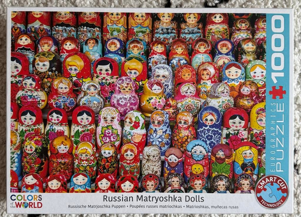 Eurographics Russian Matryoshka Dolls puzzel 1000 stukjes, Ophalen of Verzenden, 500 t/m 1500 stukjes, Zo goed als nieuw, Legpuzzel
