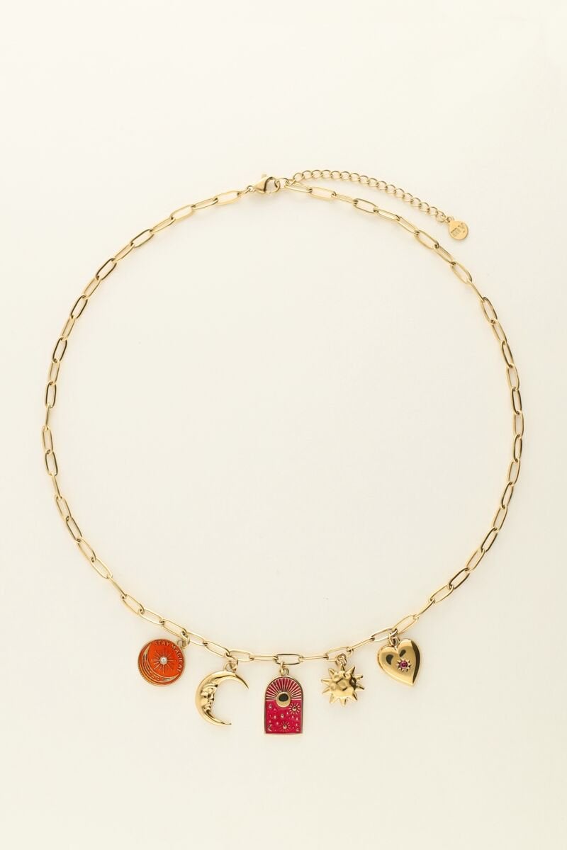 My Jewellery - Mystic ketting met verschillende bedels, Sieraden, Tassen en Uiterlijk, Kettingen, Overige materialen, Verstelbaar