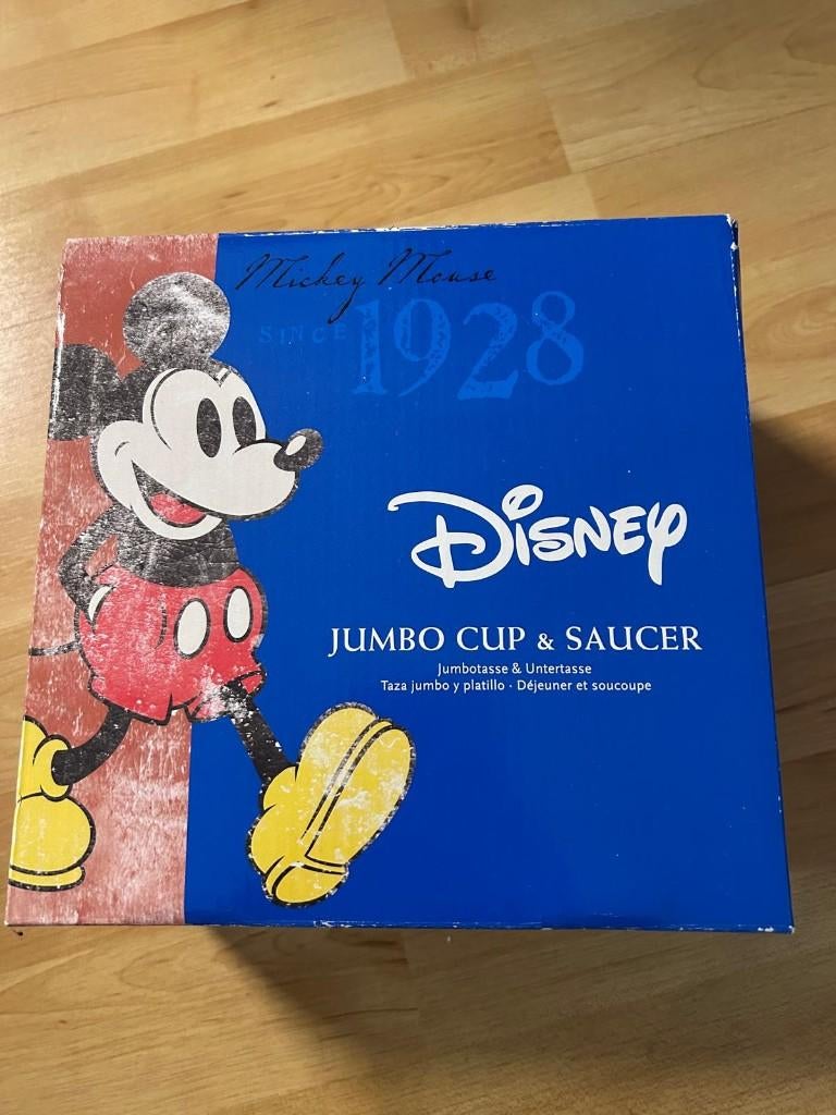 Disney Jumbo CUP & SAUCER (nieuw/ongebruikt), Ophalen, Mickey Mouse, Nieuw, Servies