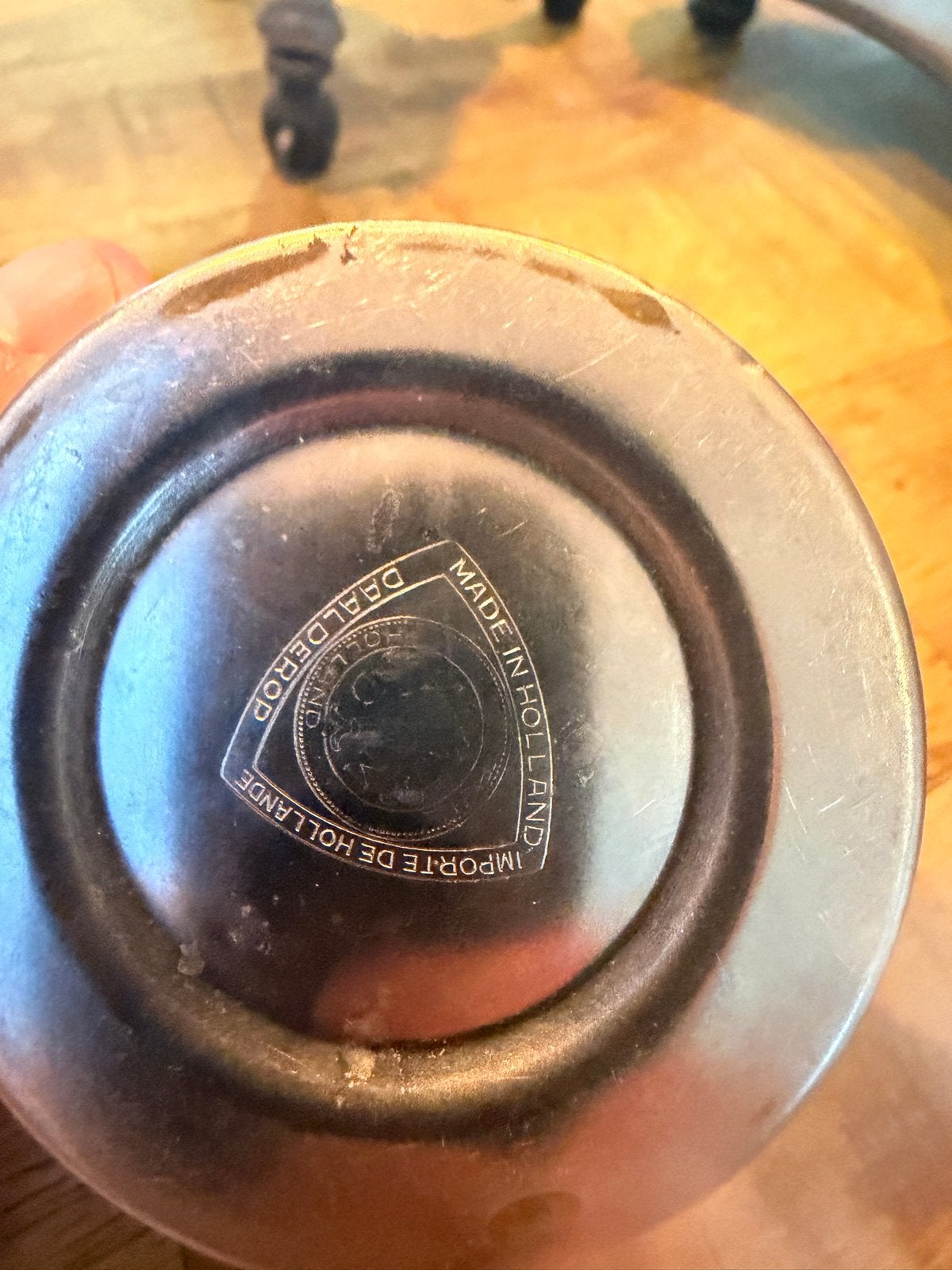 Antieke koffiekan met deuk, Made in Holland, Ophalen of Verzenden