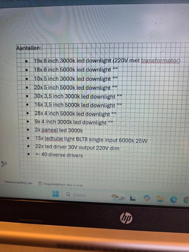 Diverse lampen, spotjes, dimmers en transformators te koop., Ophalen