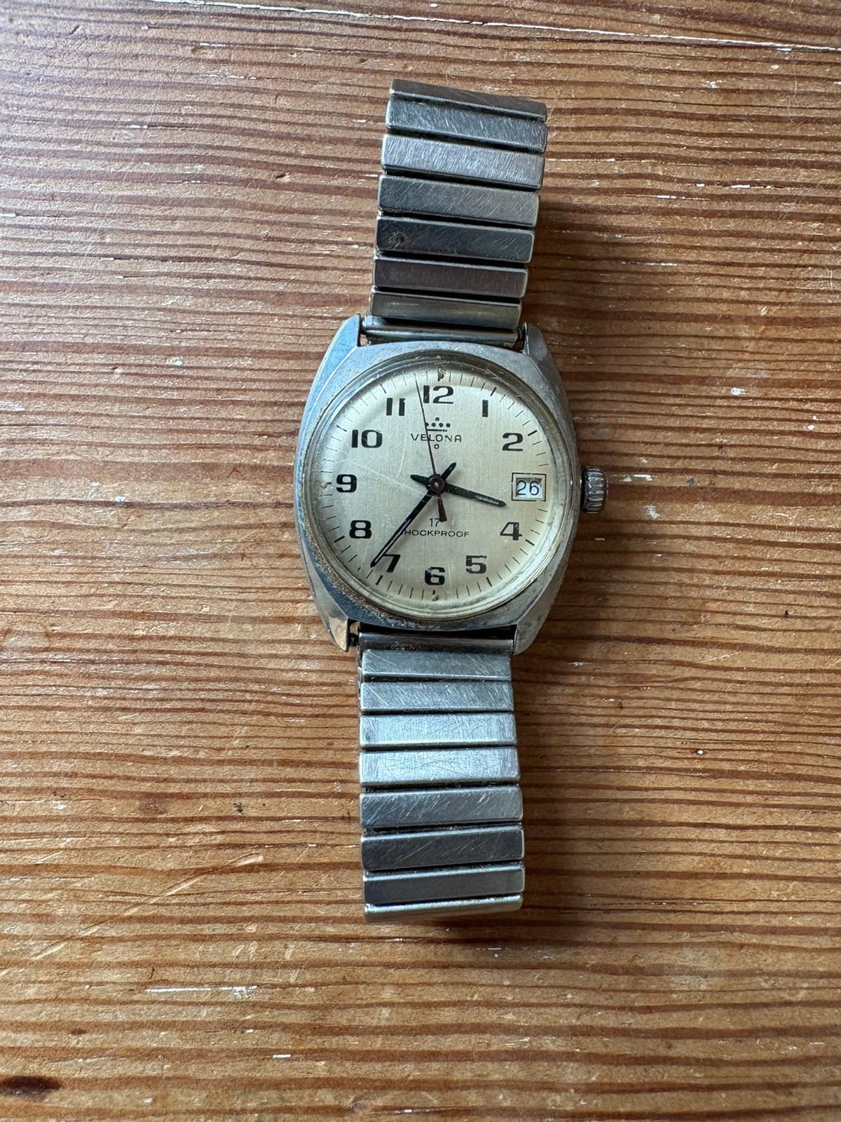 Vintage horloge, Sieraden, Tassen en Uiterlijk, Ophalen of Verzenden, Staal, Overige merken, 1930 tot 1960
