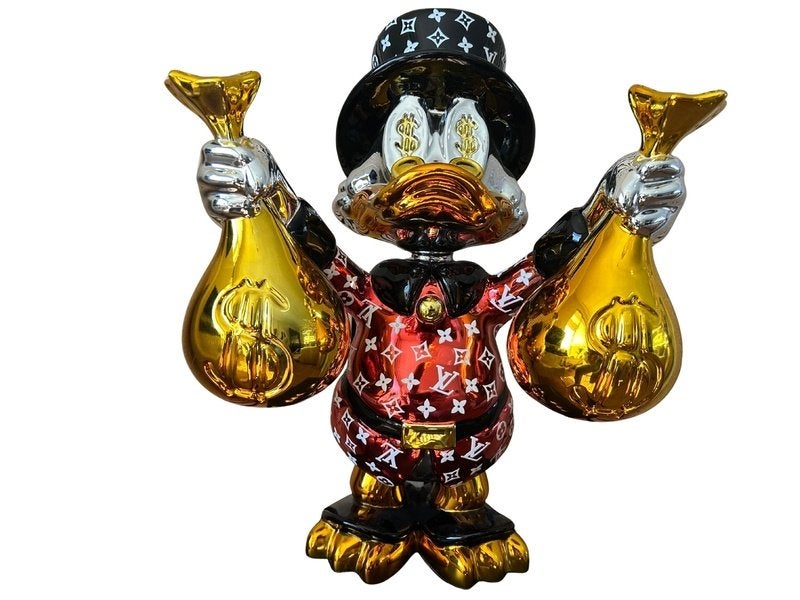 Dagobert Duck LV Beeld, Ophalen of Verzenden, Donald Duck, Nieuw, Beeldje of Figuurtje