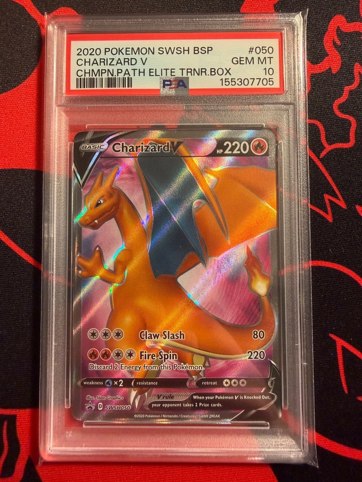 Charizard v swsh050 psa10 minty, Hobby en Vrije tijd, Ophalen of Verzenden, Zo goed als nieuw