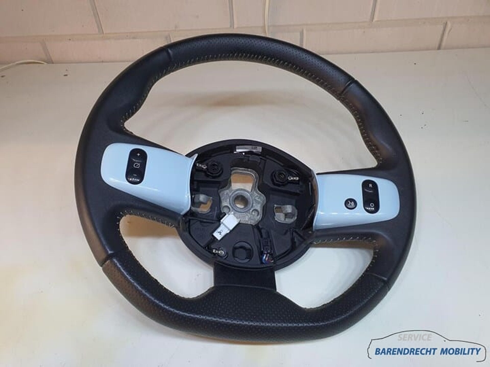 Stuurwiel Renault Twingo III 3 leer leder zwart blauw geperf