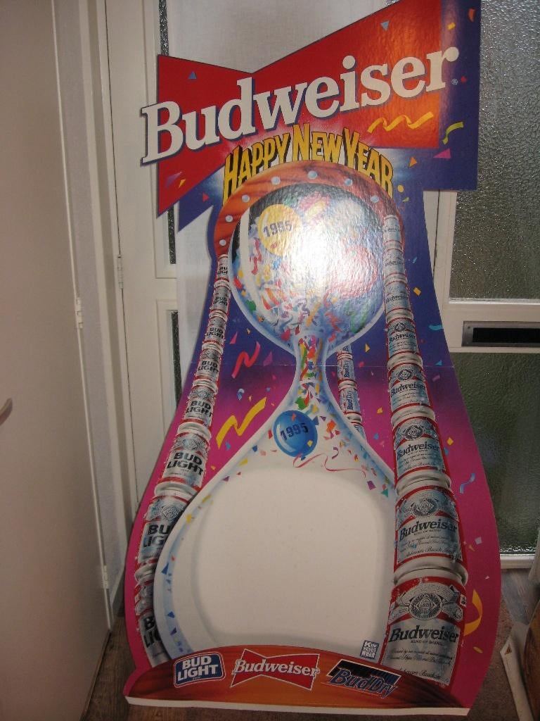 Reclame plaat . BUDWEISER, Ophalen of Verzenden, Zo goed als nieuw, Reclamebord, Plaat of Schild, Overige merken