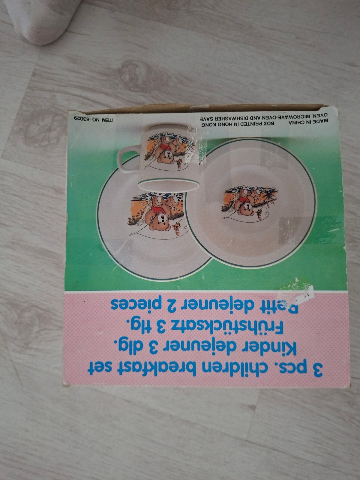 Kinder ontbijtset 3-delig met beertjesmotief, Overige merken, Keramiek, Nieuw, Ophalen of Verzenden