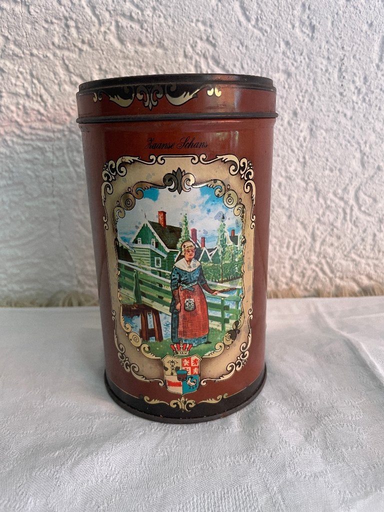Vintage koekblik van Albert Heijn, Ophalen of Verzenden, Gebruikt, Koek(jes)