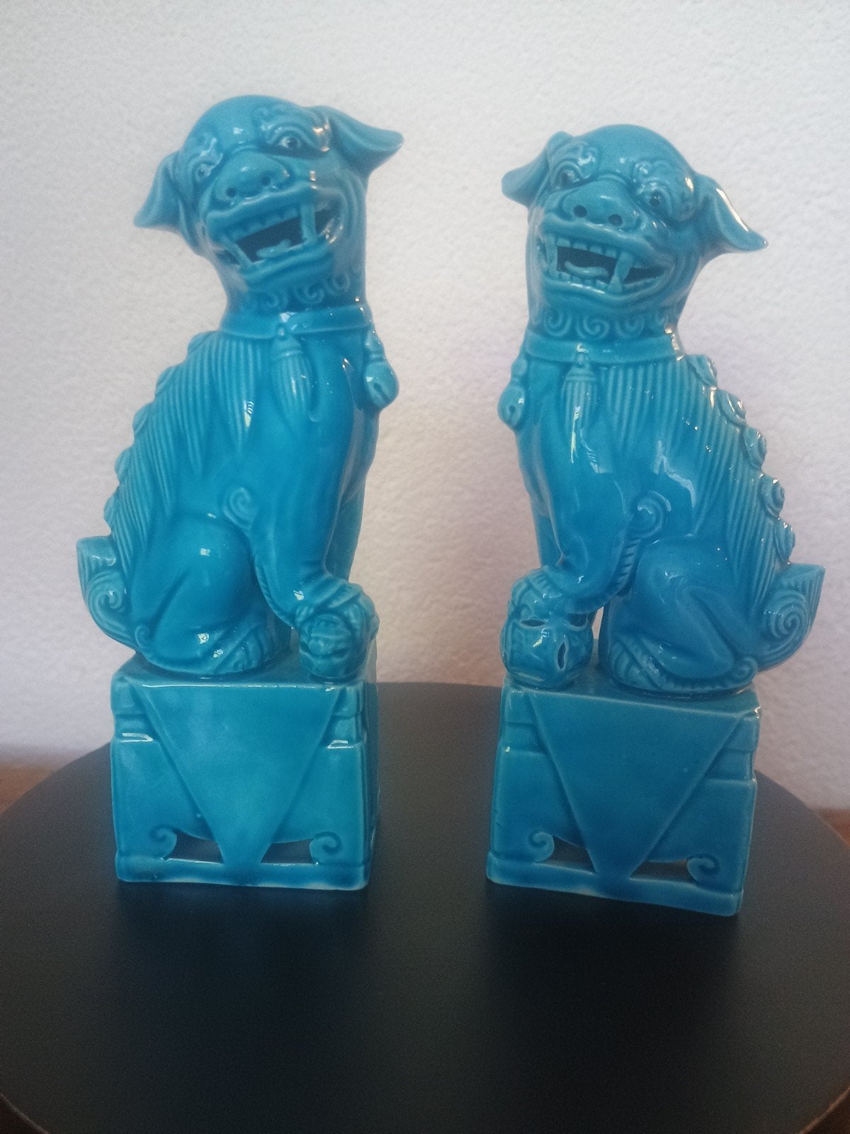 Set Chinese Foo dogs - tempel leeuwen, Antiek en Kunst, Ophalen of Verzenden