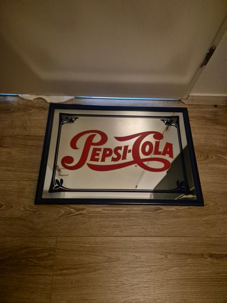 Zeldzame Vintage Pepsi Cola Spiegel, Ophalen of Verzenden, Rechthoekig, Minder dan 50 cm, Minder dan 100 cm