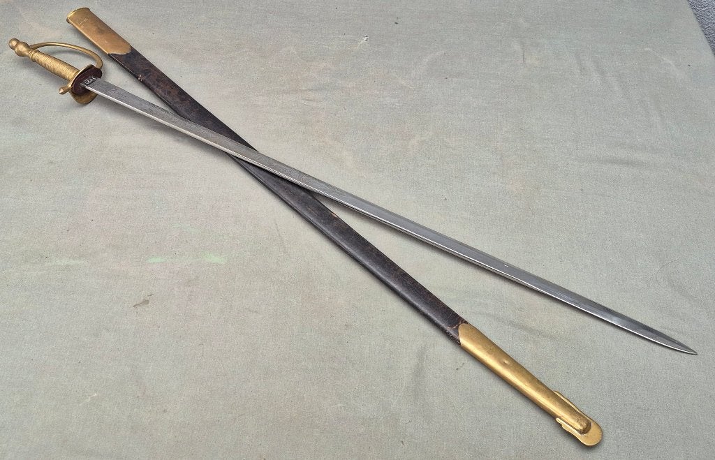 Replica-US Model 1840 Non-Commissioned Officer (NCO) sword., Verzamelen, Ophalen of Verzenden, Landmacht, Amerika, Zwaard of Sabel