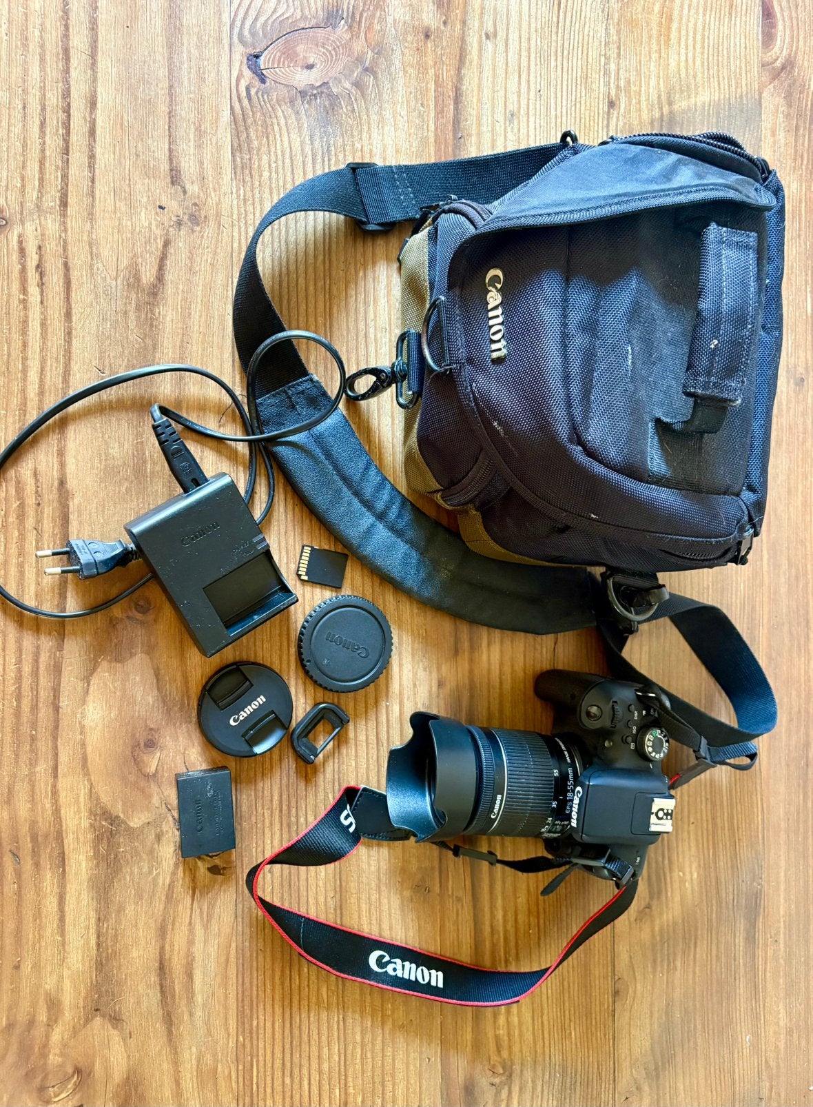 Canon EOS 750D + 18-55mm lens + accessoires, Ophalen of Verzenden, Gebruikt, Spiegelreflex, Canon