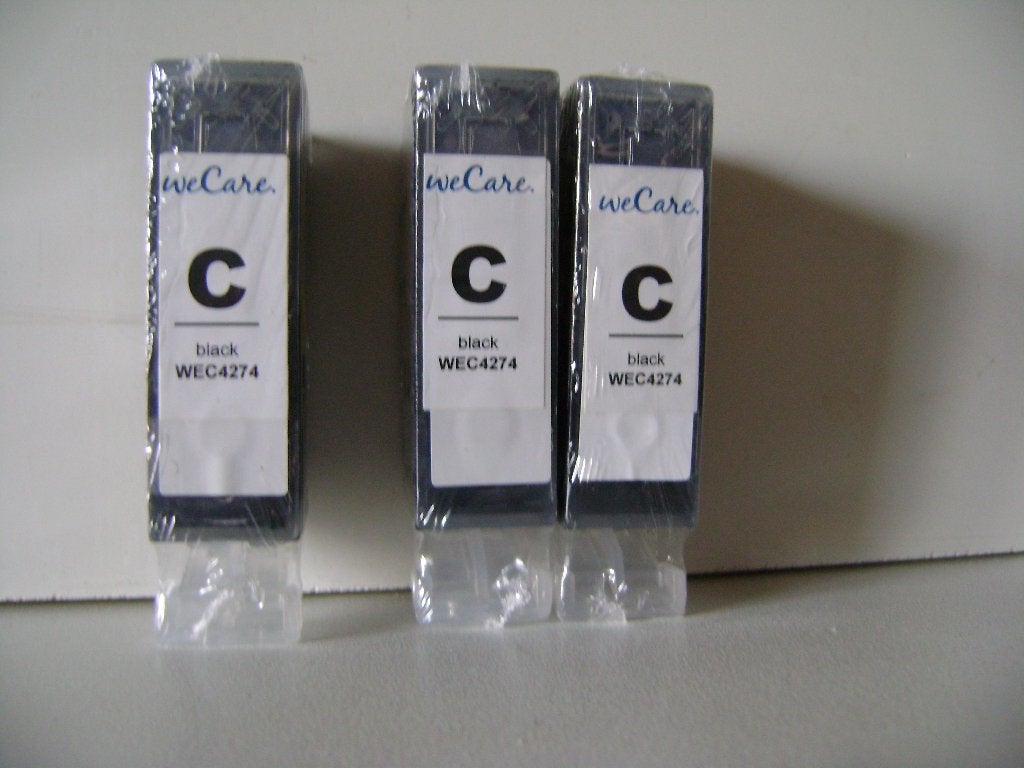 3 Inktcartridges zwart WeCare(zie omschrijving), Computers en Software, Printerbenodigdheden, Ophalen of Verzenden, Nieuw, Cartridge