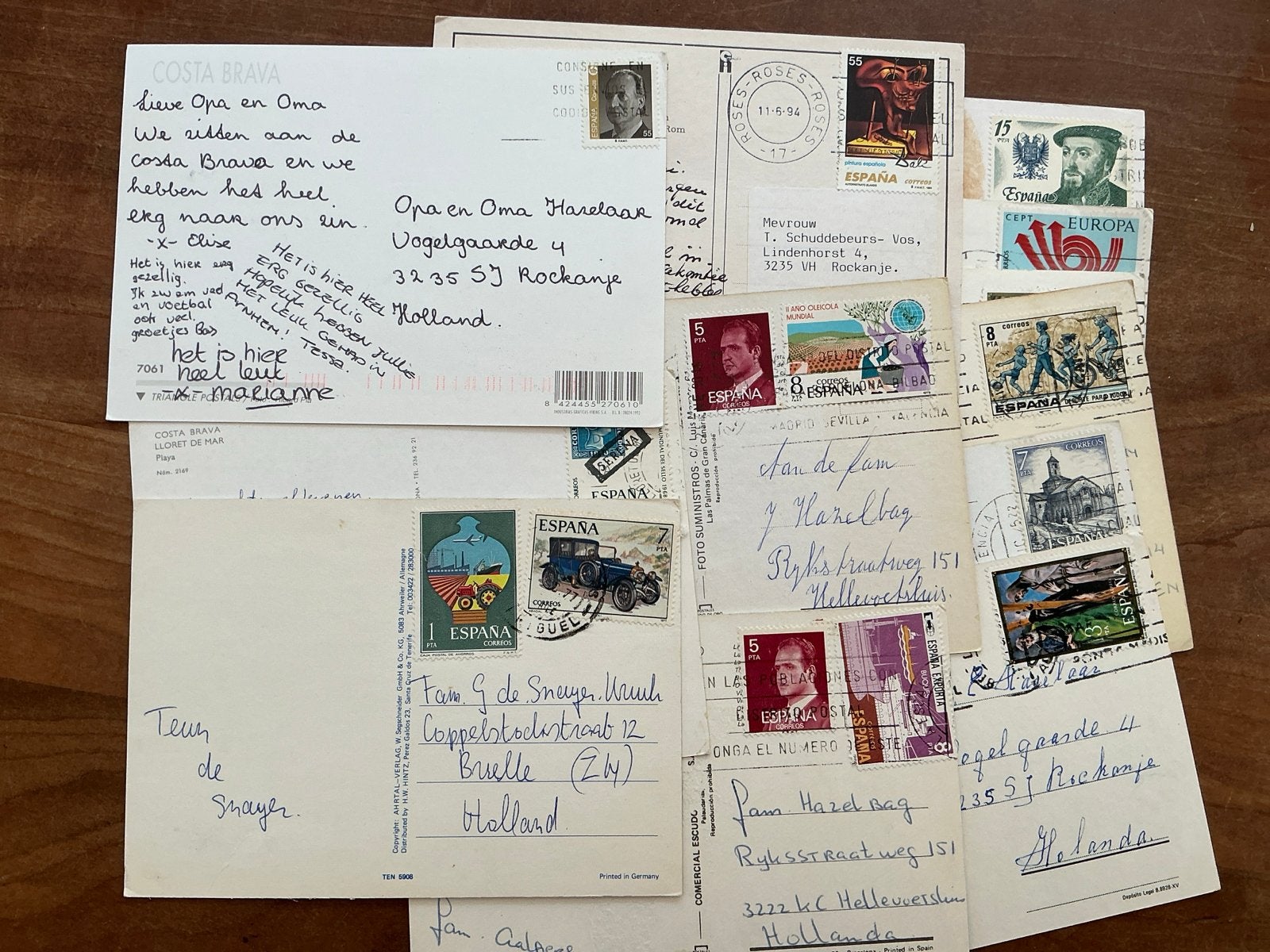 Collectie Spaanse ansichtkaarten (Gelopen) ong. 44 stuks., Ophalen of Verzenden, 1960 tot 1980, Gelopen, Spanje