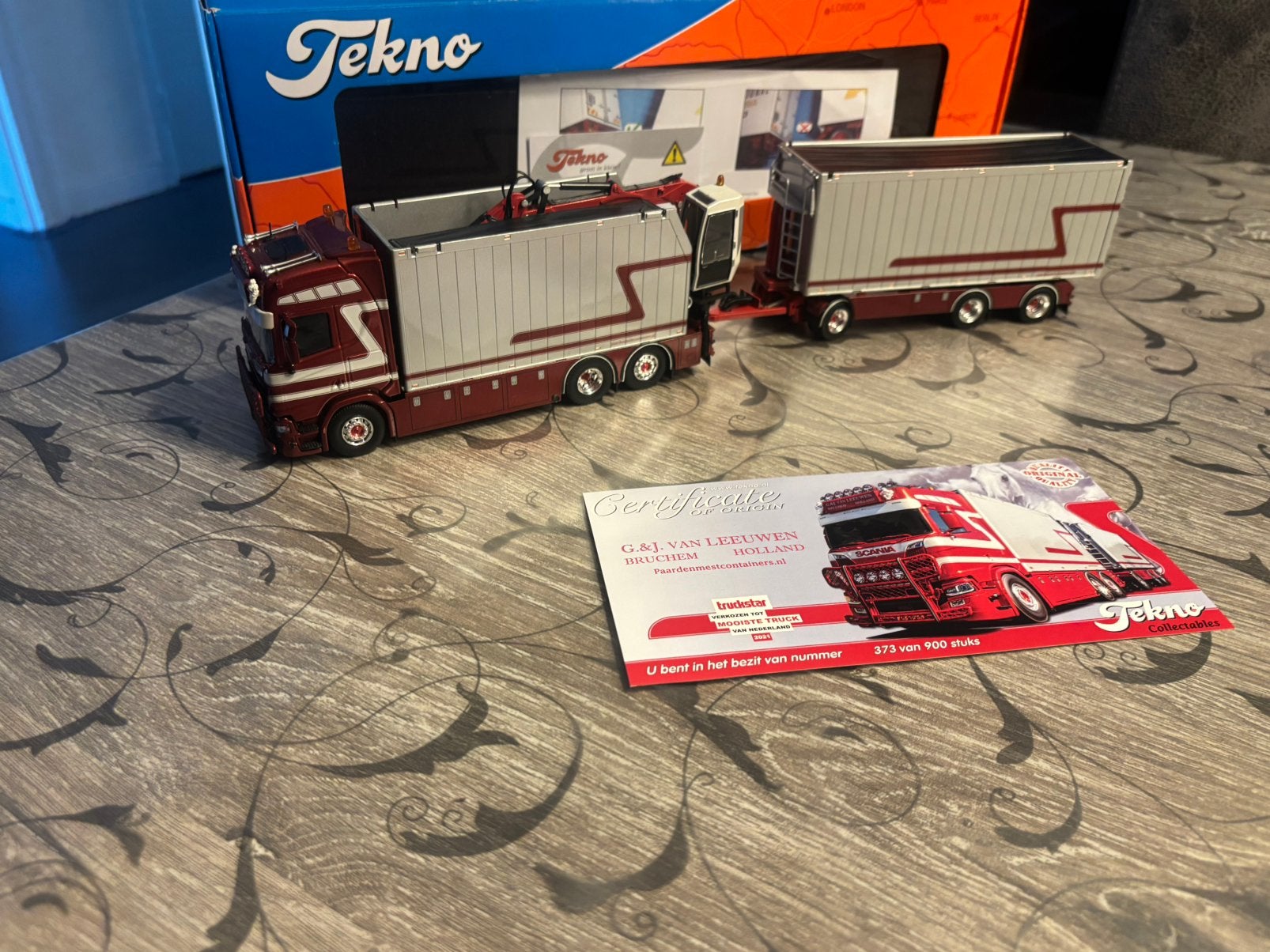 Tekno Scania mooiste truck 2021, Ophalen of Verzenden, Zo goed als nieuw, Bus of Vrachtwagen, Tekno