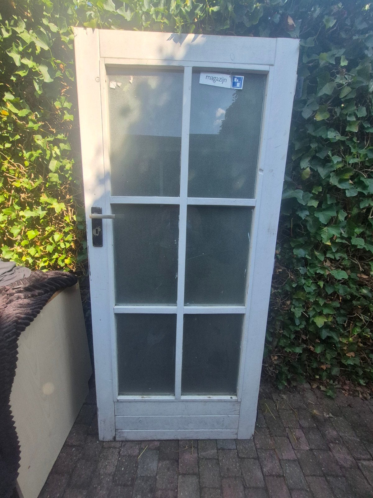 Schuurdeur/tuindeur 82,5 x 182 cm, Doe-het-zelf en Verbouw, Ophalen, Gebruikt, 80 tot 100 cm, Minder dan 200 cm