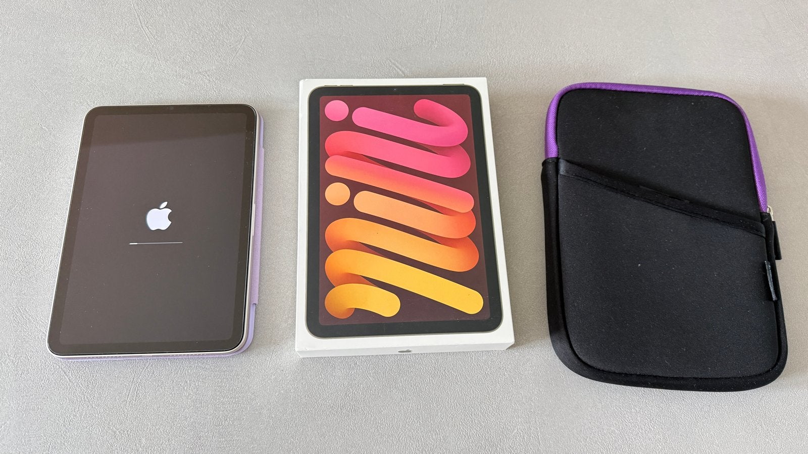 Apple iPad Mini 7 128Gb compleet + cover + hoes