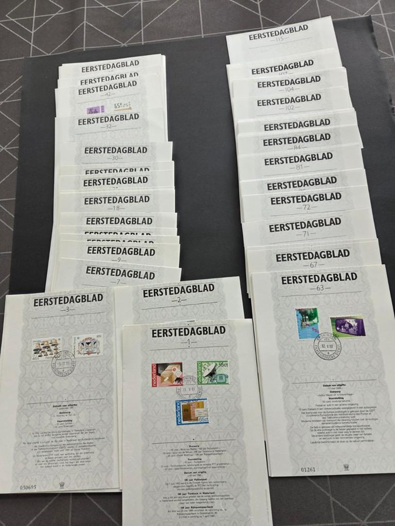 EDB Eerste Dag Bladen  1 t/m 115 als pakket of los, Ophalen of Verzenden, Nederland