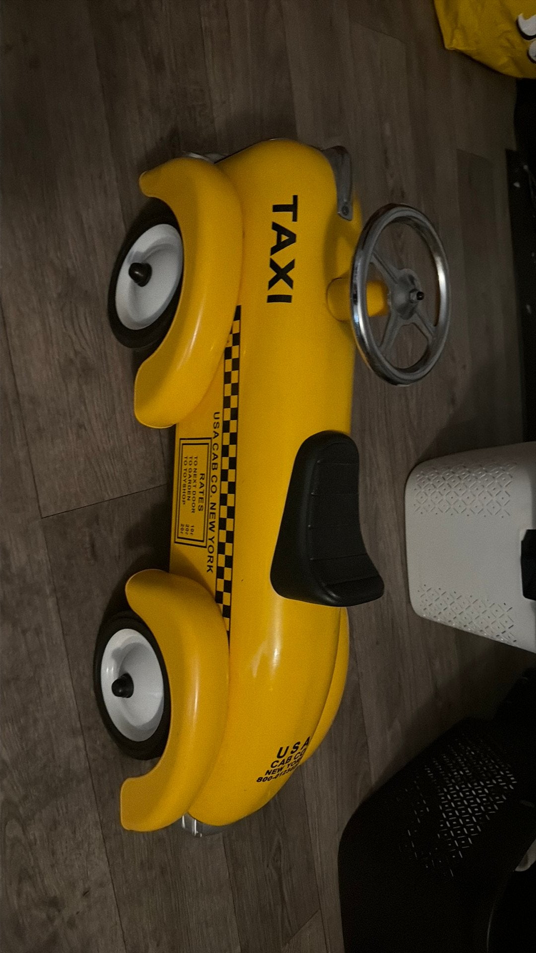 Gele Taxi Loopauto voor Kinderen - USA Cab Co. New York, Ophalen, Zo goed als nieuw