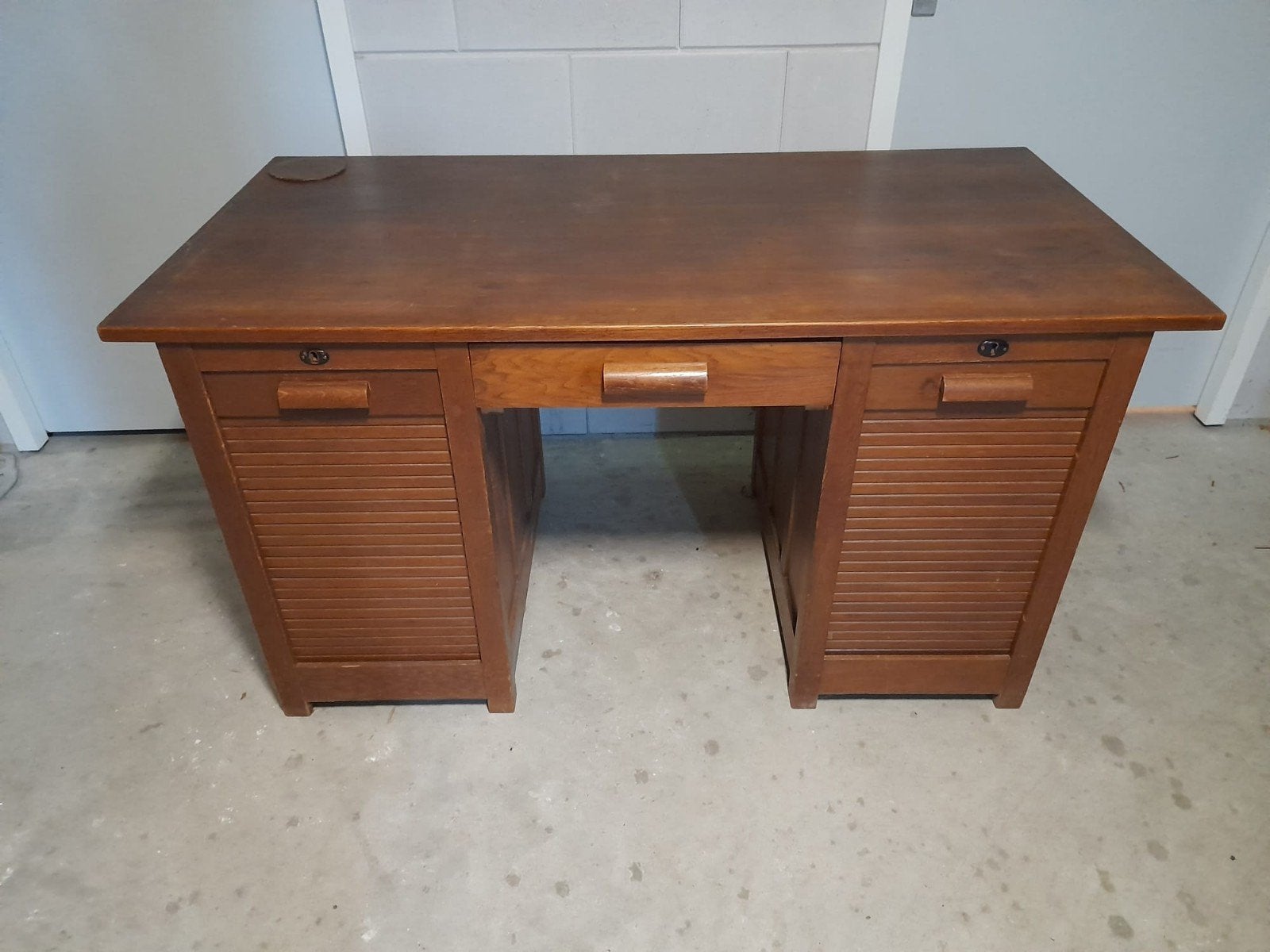 Fraai antiek bureau rolluiken Zie Omschrijving!!, Antiek en Kunst, Ophalen
