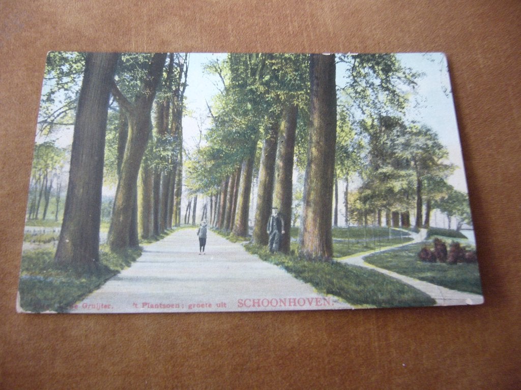 SCHOONHOVEN  =  T, PLANTSOEN   BRIEFKAART 1911, Ophalen of Verzenden, Voor 1920, Gelopen, Zuid-Holland