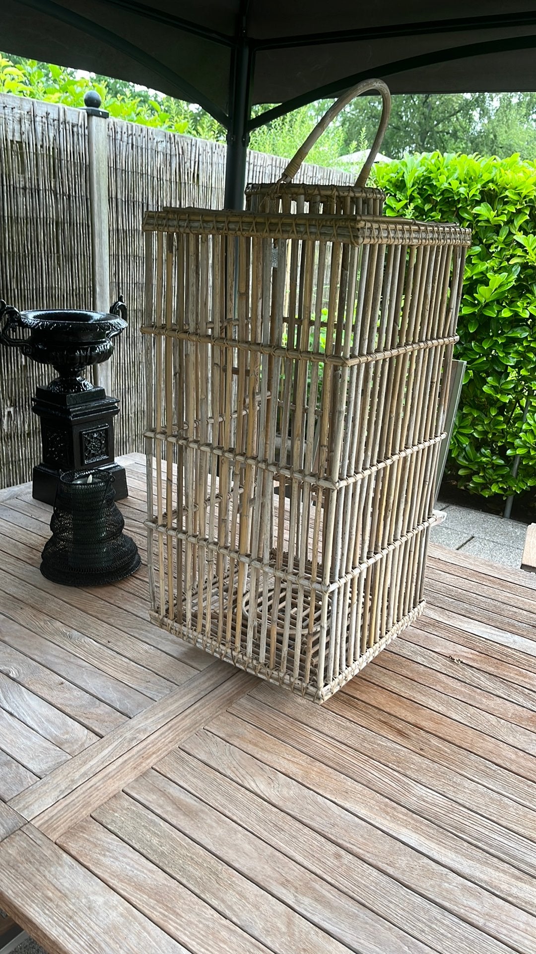 Rotan lantaarn riverdale, Ophalen of Verzenden, Zo goed als nieuw, Minder dan 5 flessen, Minder dan 50 cm