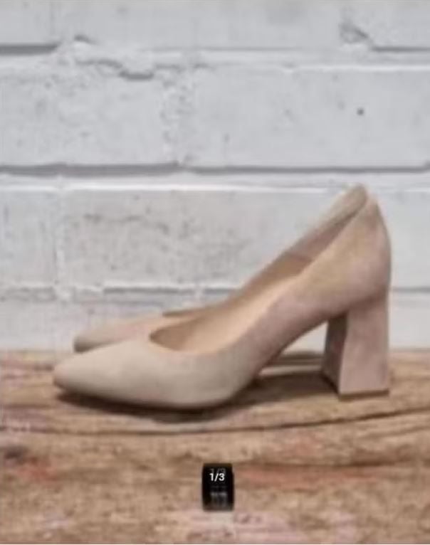 TIFFI - Prachtige suedeleren pumps maat 37 - Nieuw €165, Pumps, Beige, TIFFI, Nieuw