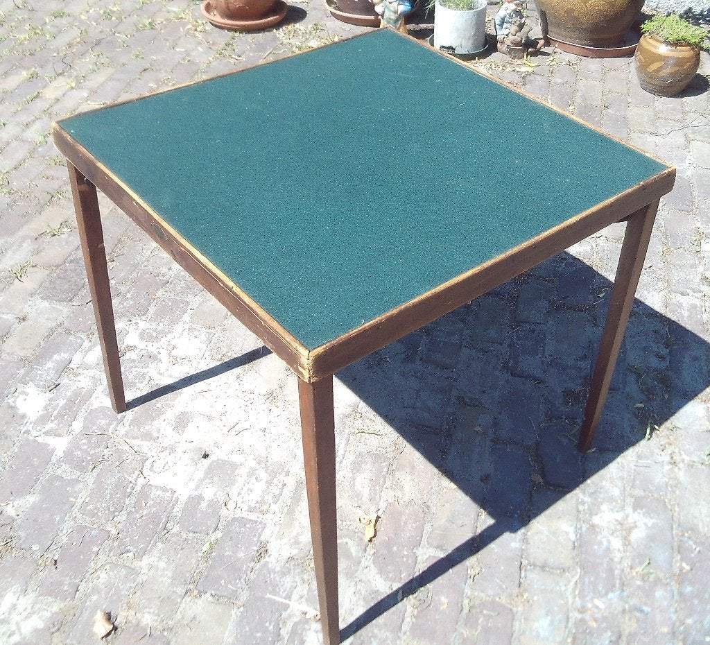 Prima Retro Houten Kaarttafel - inklapbaar - 76x76, Ophalen of Verzenden, Huis en Inrichting