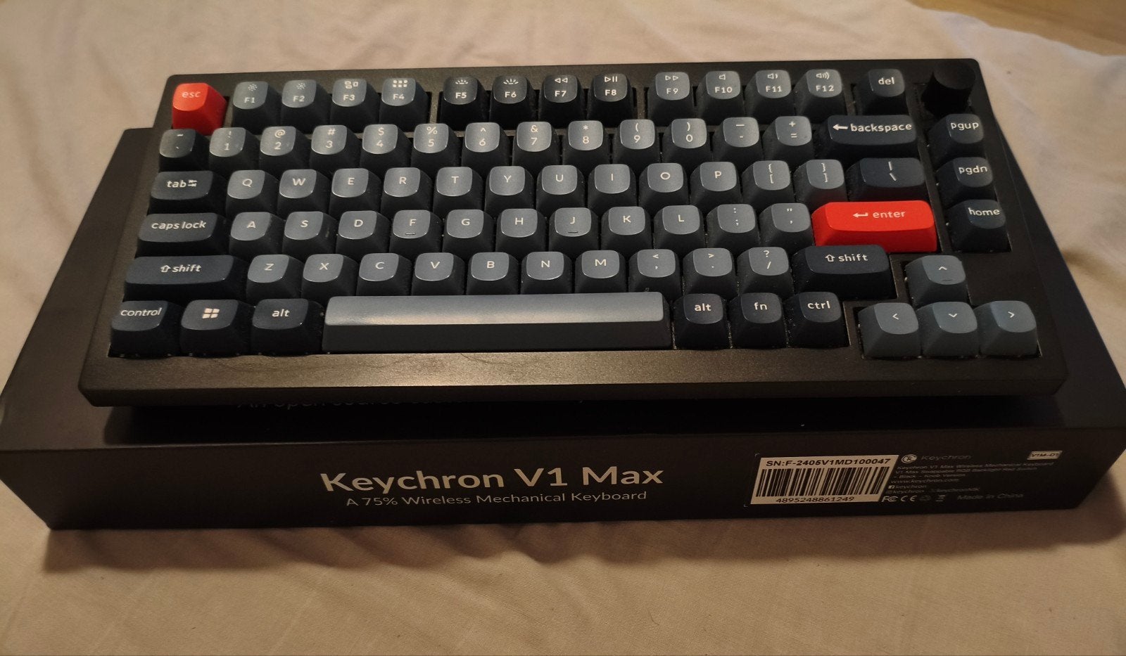 Keychron V1 Max 75% Mechanical Keyboard, Ophalen, Keychron, Multimediatoetsen, Zo goed als nieuw