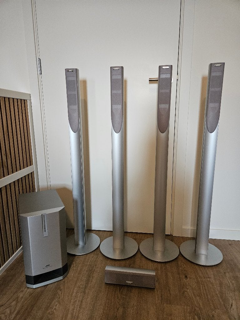 JVC Satelliet Speakerset met Subwoofer en Frontspeaker, Ophalen, Gebruikt, JVC, 60 tot 120 watt