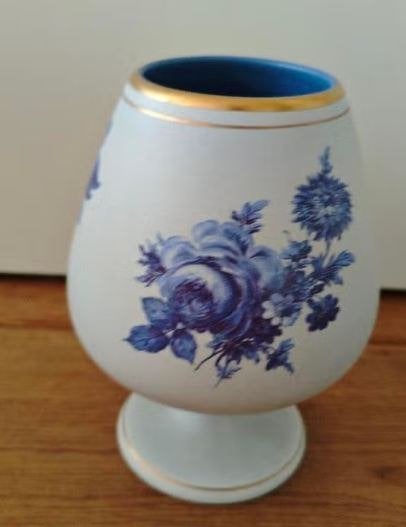 Vintage Flora Keramiek Gouda Holland vaasje/pul Blue Rose, Ophalen of Verzenden, Zo goed als nieuw