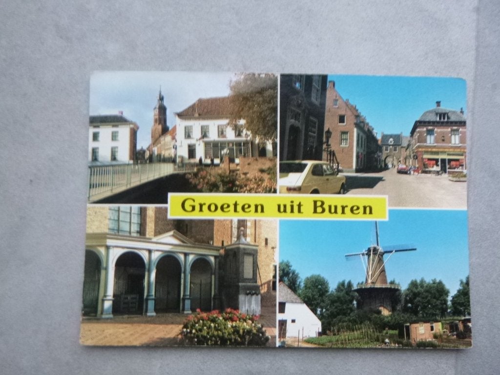 Buren, molen/auto, Verzenden, 1960 tot 1980, Ongelopen, Noord-Brabant