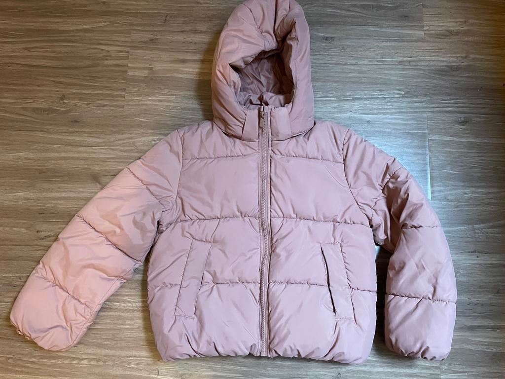 Roze jas h&m mt 146, Ophalen of Verzenden, Zo goed als nieuw, Meisje, Jas