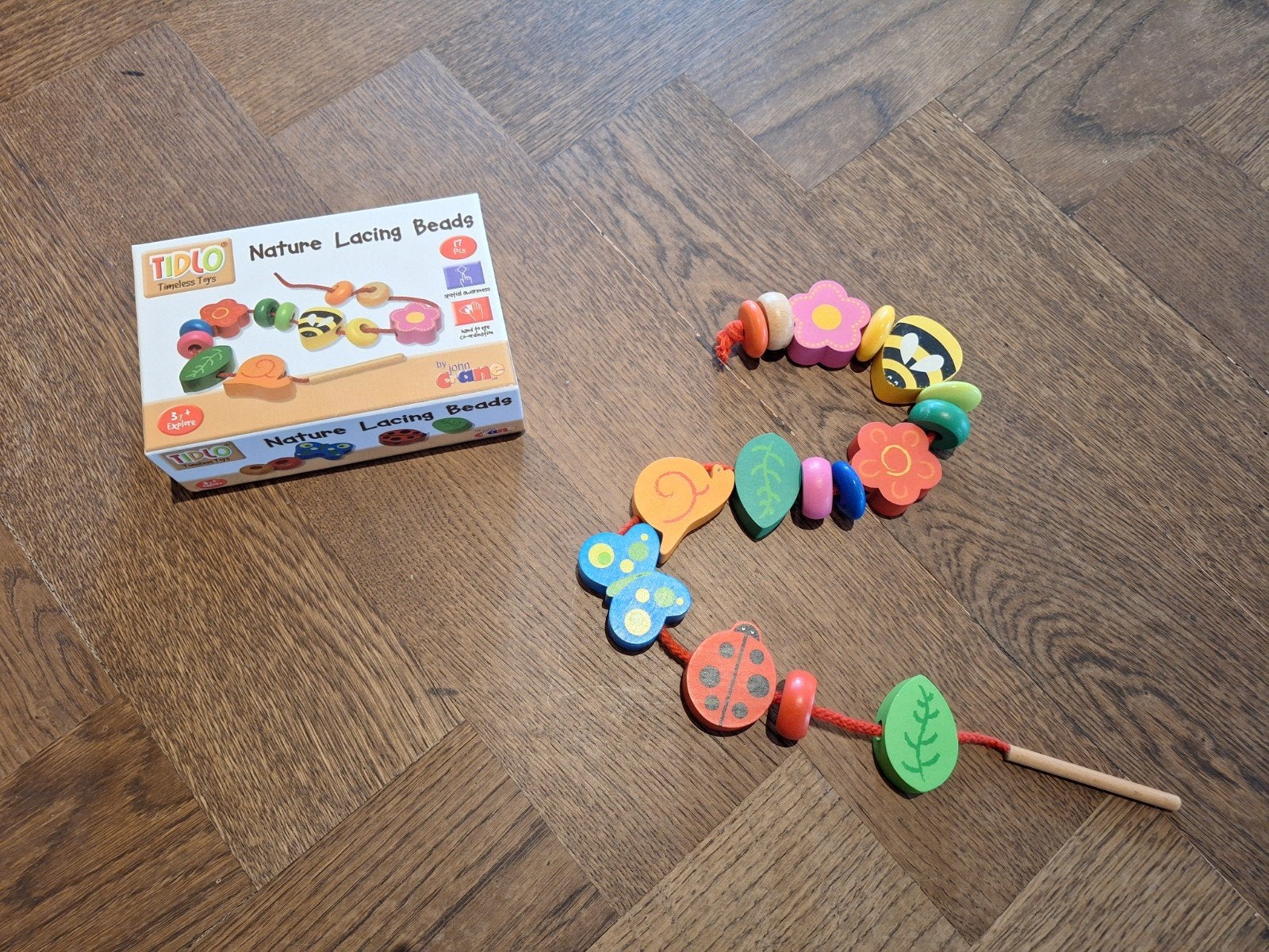 Tidlo Nature Lacing Beads (houten kralen rijgen), Kinderen en Baby's, Speelgoed | Houten speelgoed, Ophalen of Verzenden