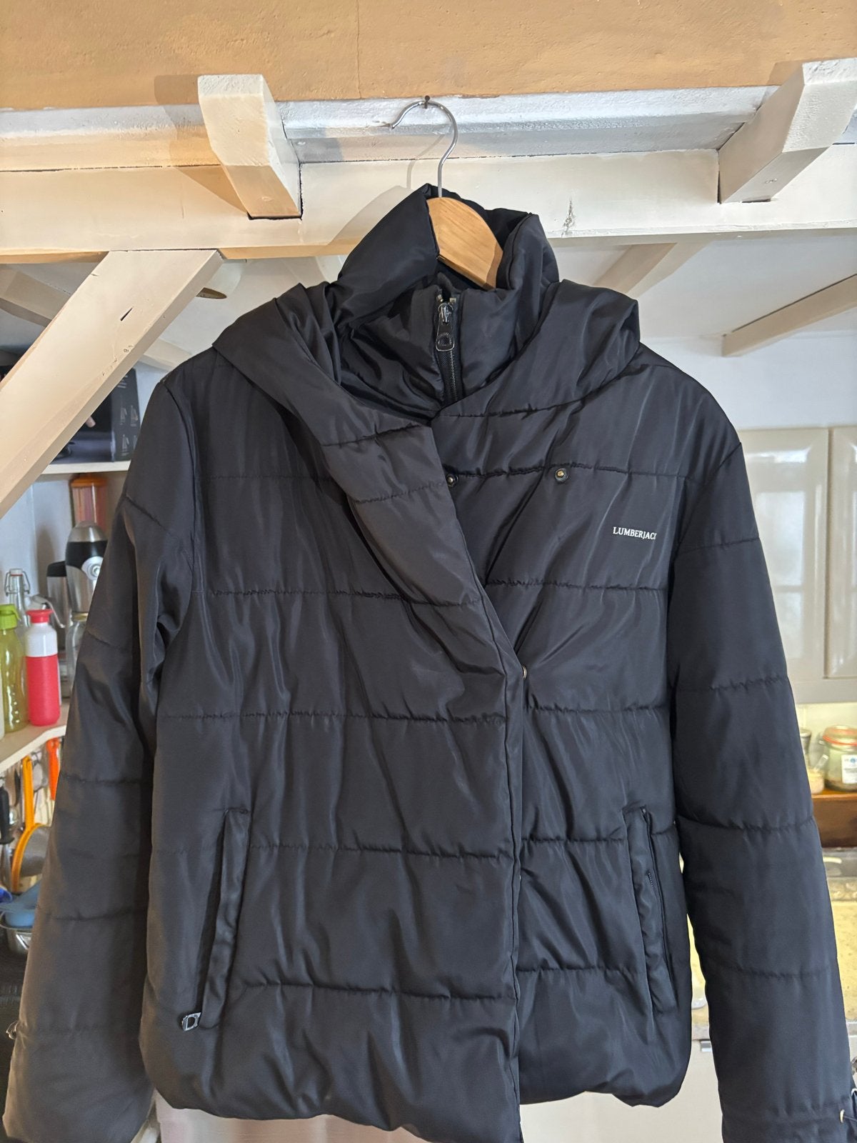 Lumberjack jas maat S, Ophalen, Zo goed als nieuw, Maat 36 (S), Zwart
