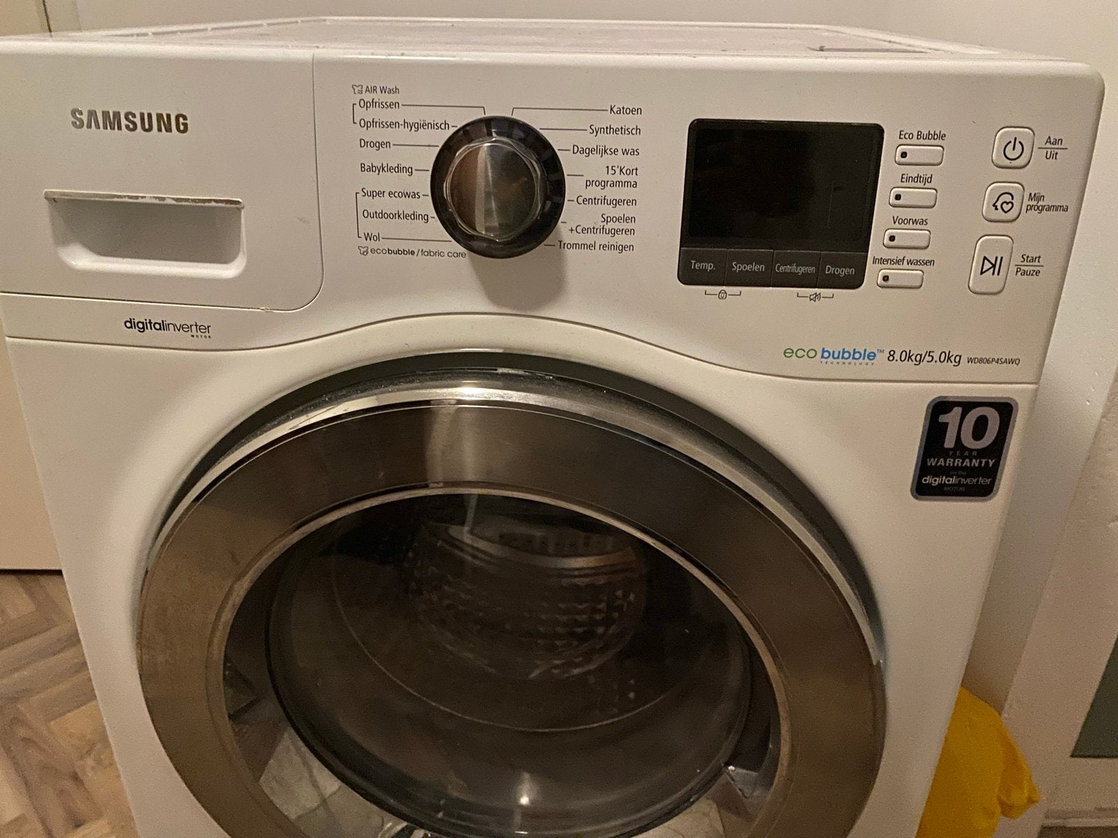 Defecte Samsung was/droogcombinatie WD806P4SAWQ/WS, 8 tot 10 kg, Ophalen, Niet werkend