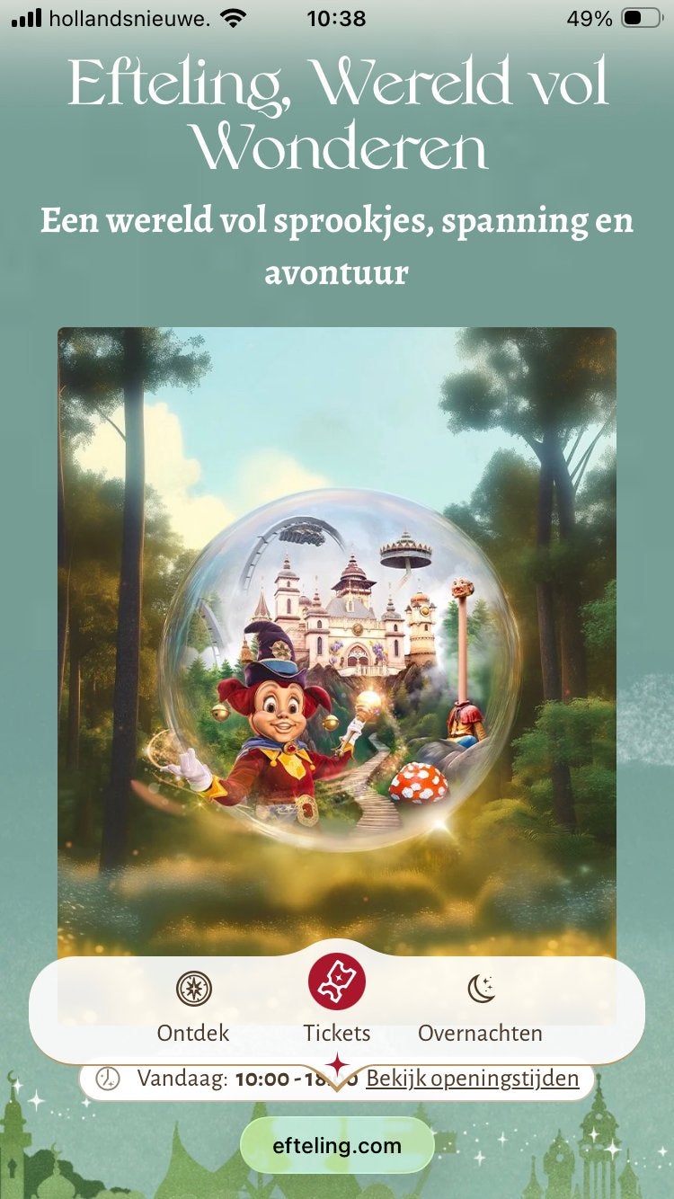 Efteling e-tickets (4 stuks), Tickets en Kaartjes, Drie personen of meer, Ticket of Toegangskaart