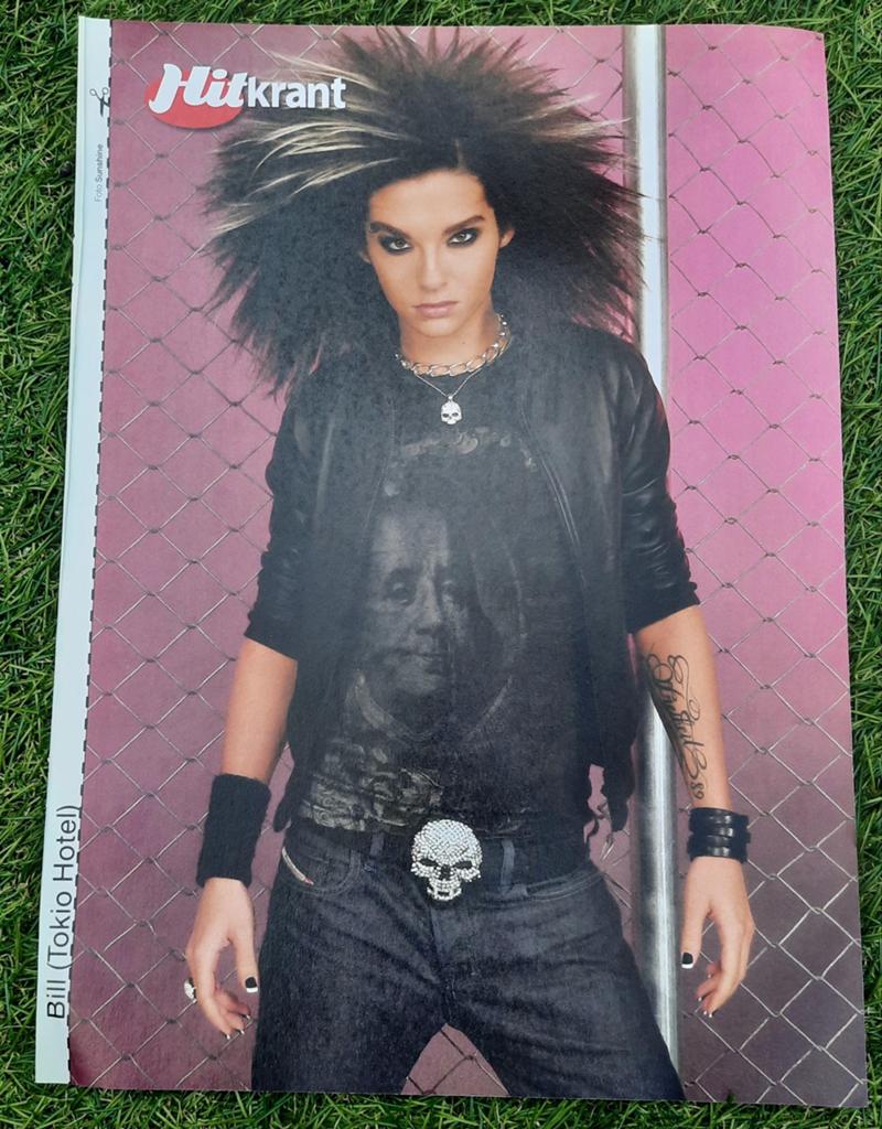 Poster A4 Hitkrant 2007 Bill van Tokio Hotel, A4 of kleiner, Ophalen of Verzenden, Muziek, Rechthoekig Staand