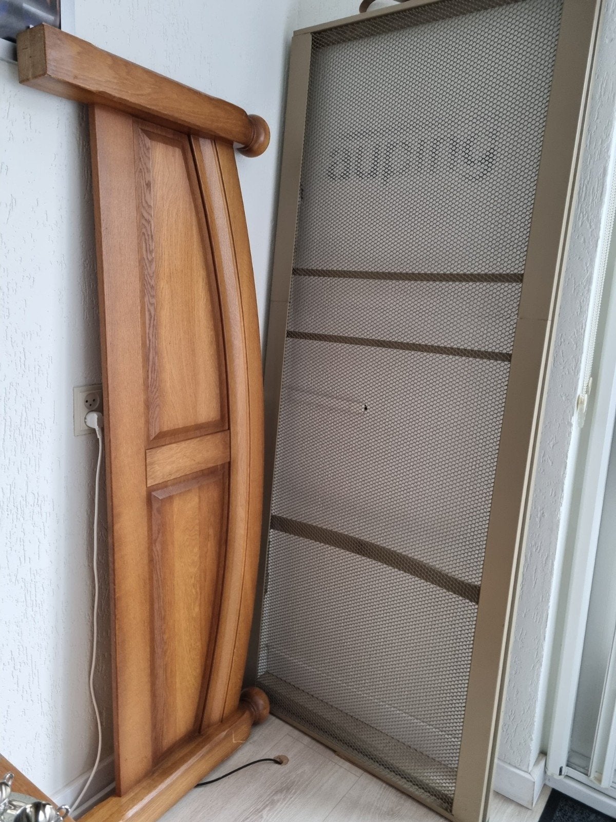 Gratis 2 persoonsbed Eik 160x200 cm, Ophalen, Gebruikt, Bruin, Klassiek