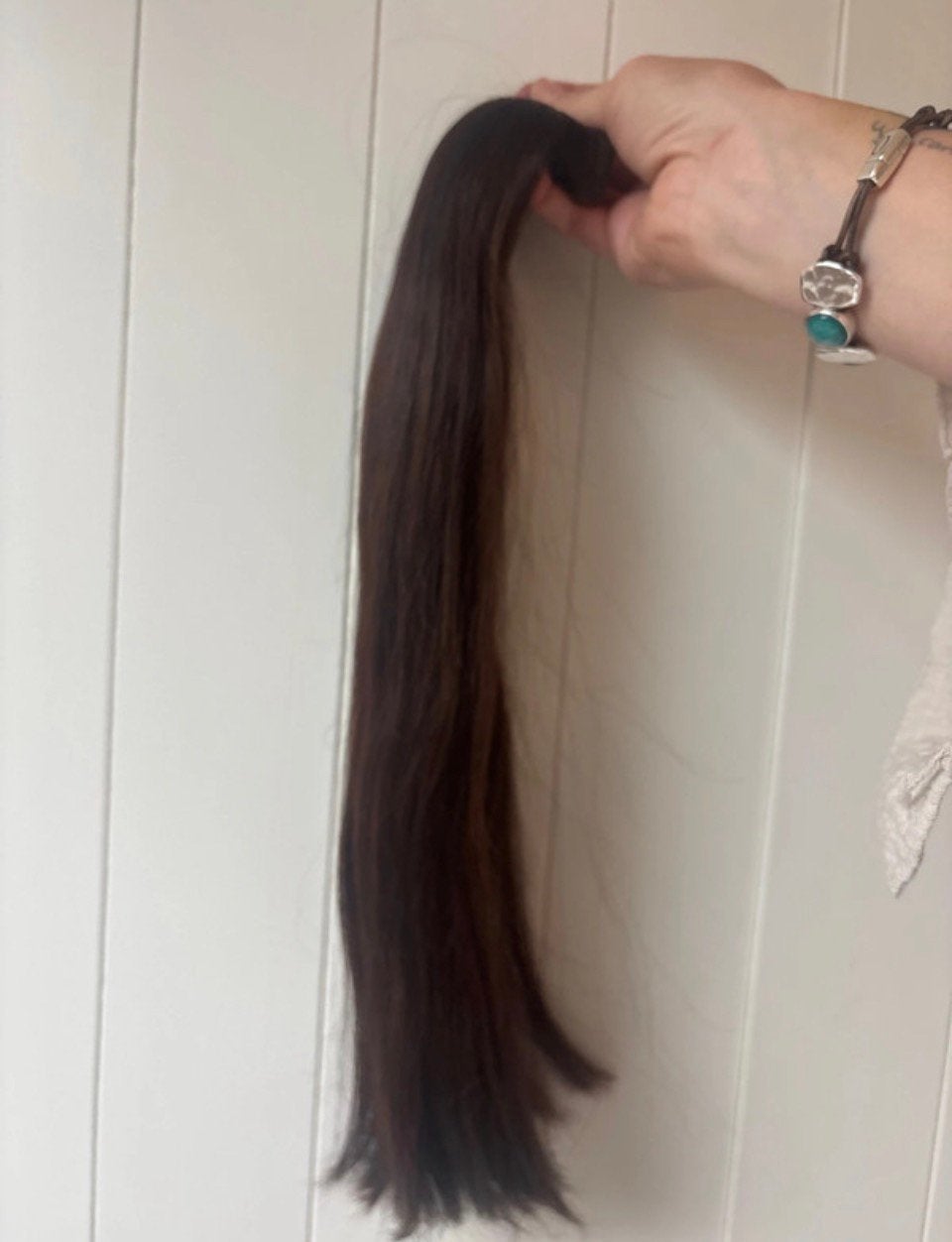 Zascha hair ponytail kastanje bruin, Ophalen of Verzenden, Zo goed als nieuw, Pruik of Haarverlenging