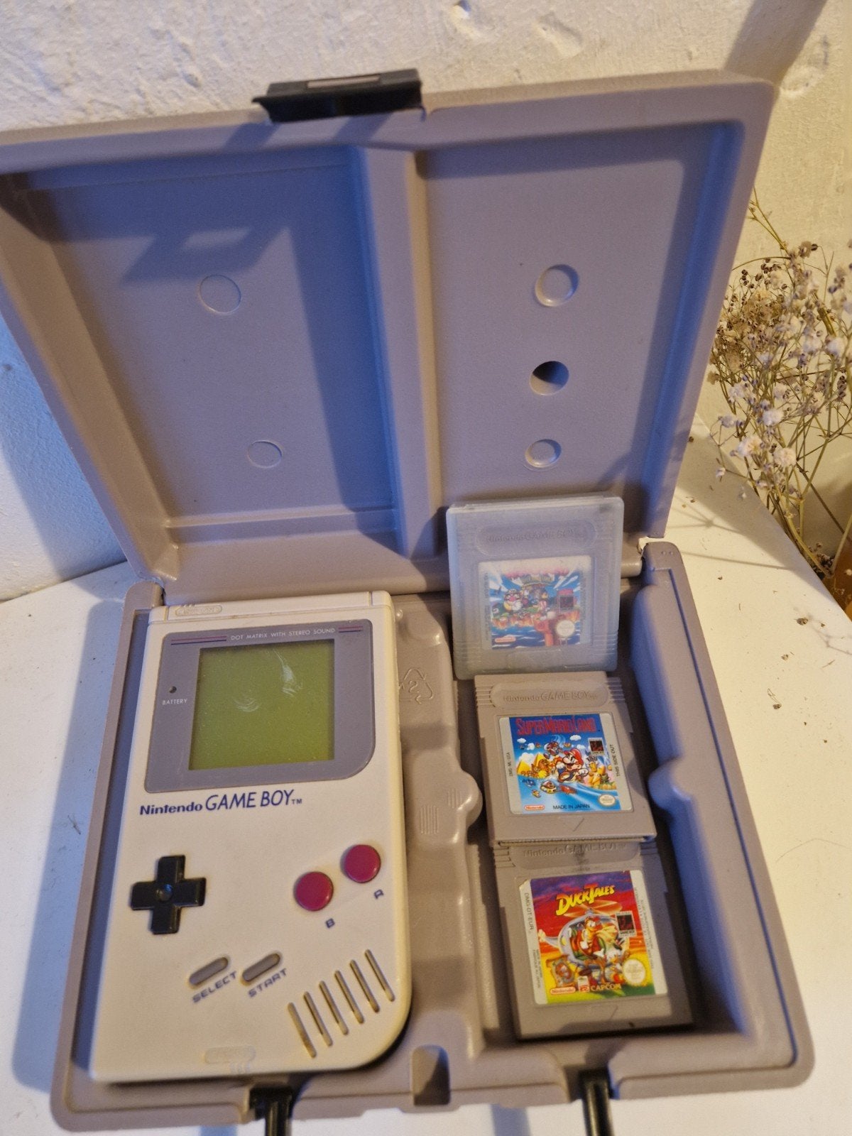 Nintendo Game Boy Classic met 3 games en bescherming koffer, Spelcomputers en Games, Spelcomputers | Nintendo Game Boy, Ophalen of Verzenden