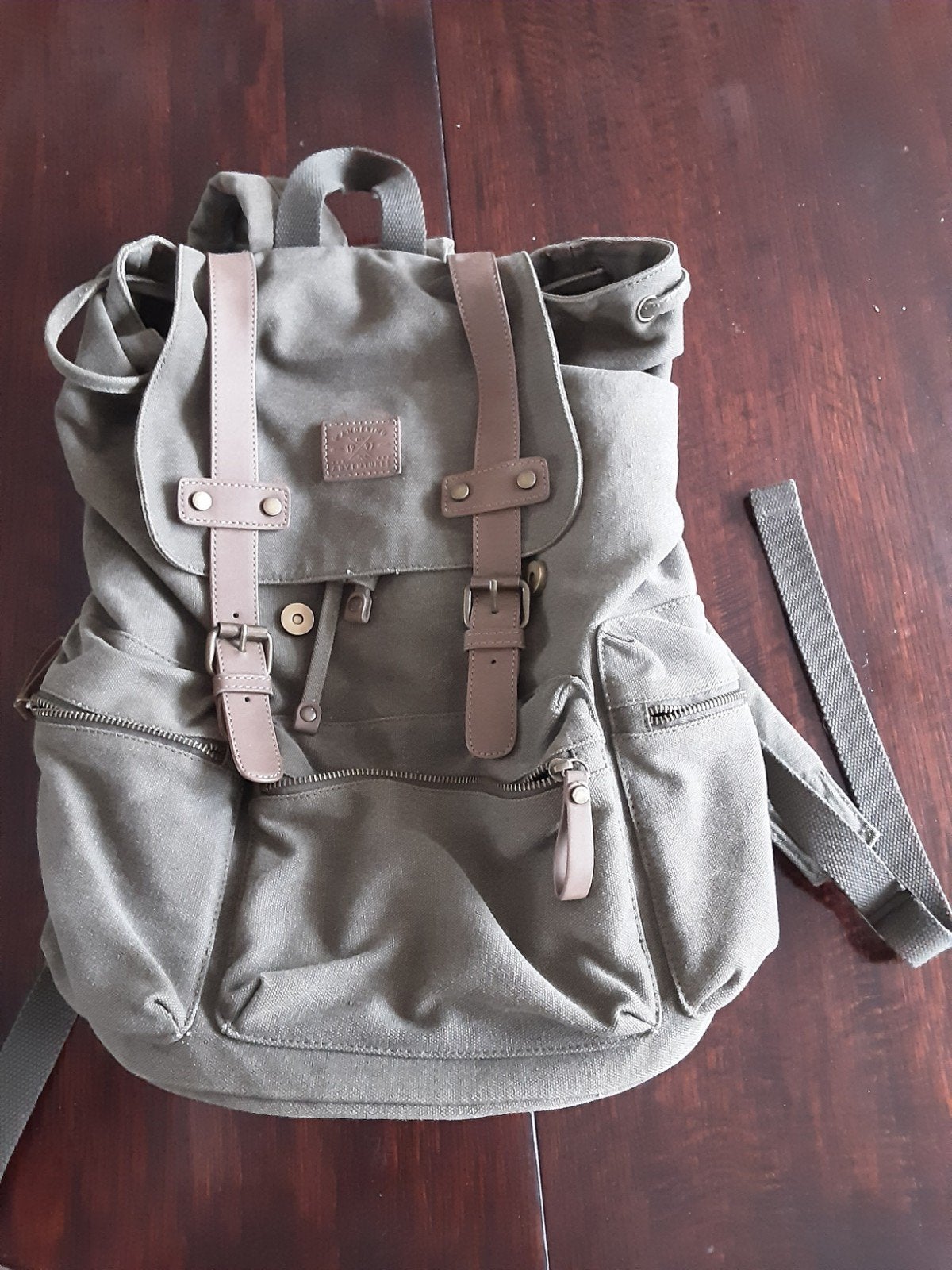 Human Nature Rugzak - Stevige Canvas Backpack, Sieraden, Tassen en Uiterlijk, Tassen | Rugtassen, Gebruikt, 25 tot 40 cm, Ophalen of Verzenden