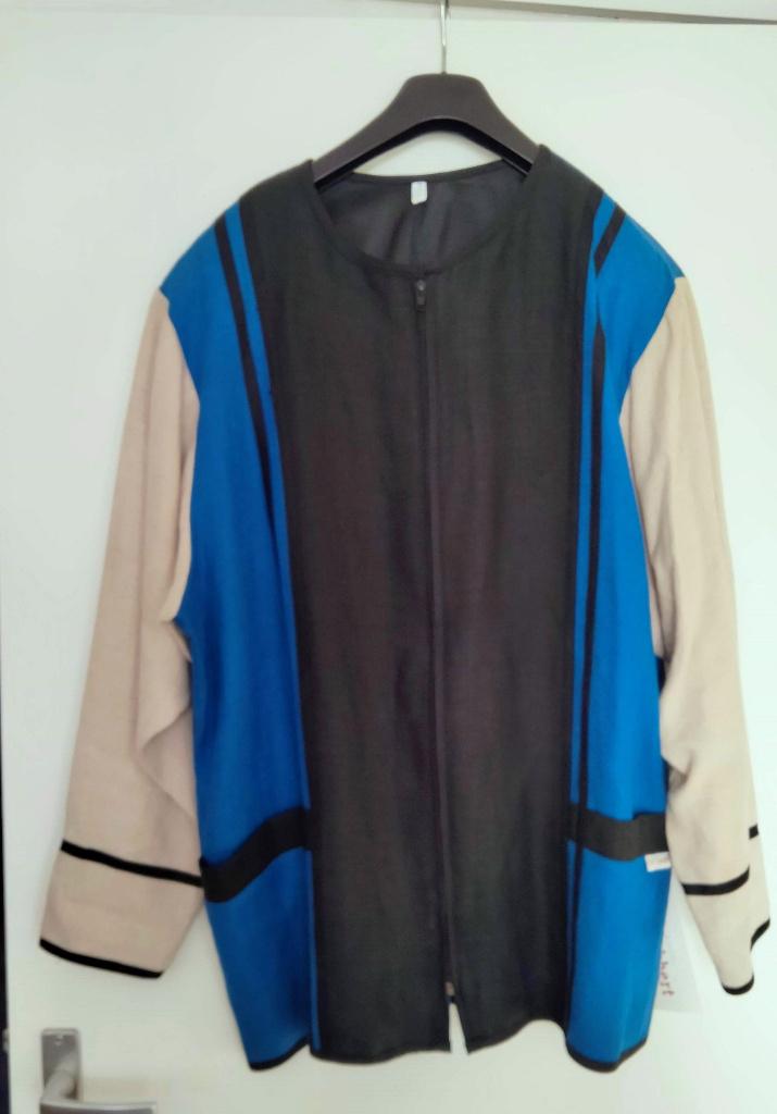 Nieuw vest de Bobbert L (44) zwart blauw beigegrijs, Blauw, Nieuw, Ophalen of Verzenden, Maat 42/44 (L)